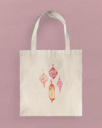 Pink Ornaments - Canvas Tote Bag