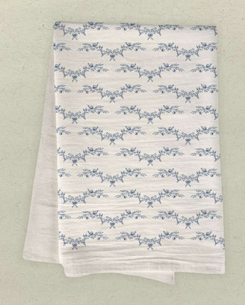 Floral Bow Toile - Spring Cotton Tea Towel
