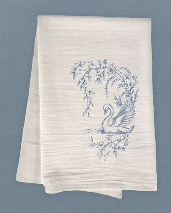 Swan Toile - Spring Cotton Tea Towel