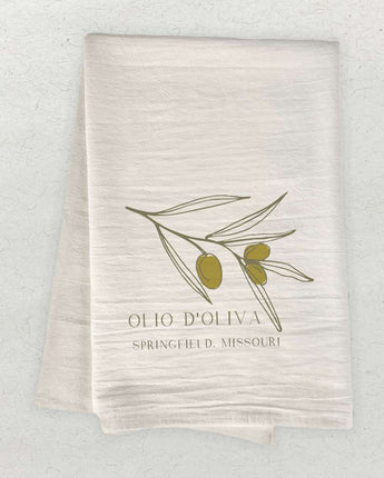 Olio d'Oliva City State - Custom Cotton Tea Towel
