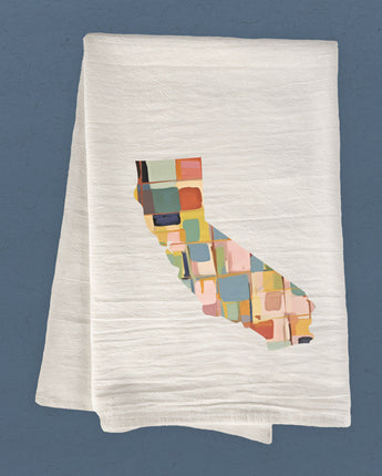 Abstract Painted States - Cotton Tea Towel