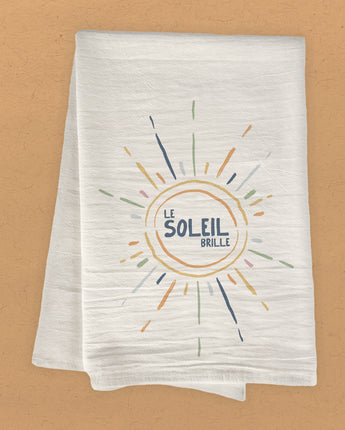 Le Soleil Brille (The Sun is Shining) - Cotton Tea Towel