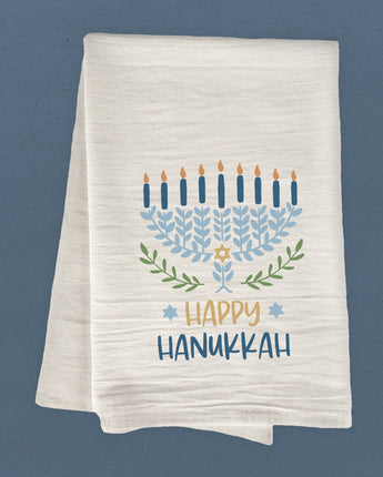 Happy Hanukkah - Cotton Tea Towel