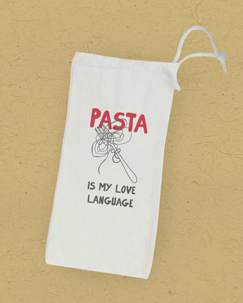 Pasta is My Love Language - Canvas Wine Bag
