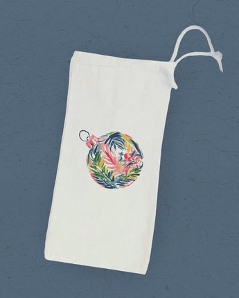 Christmas Bauble - Canvas Wine Bag