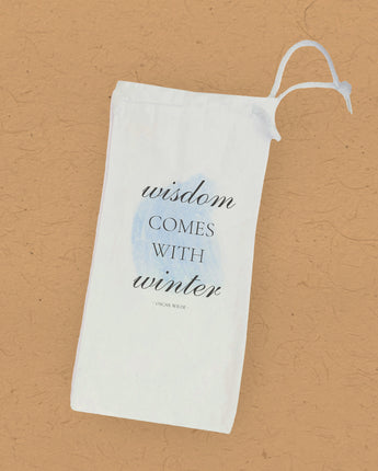 Winter Wisdom - Canvas Wine Bag