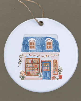 Cozy Winter Storefront - Ornament