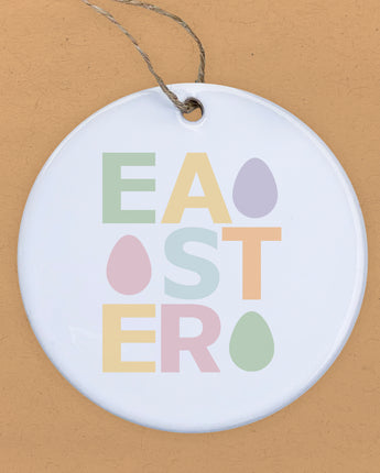 Easter Text with Eggs - Ornament