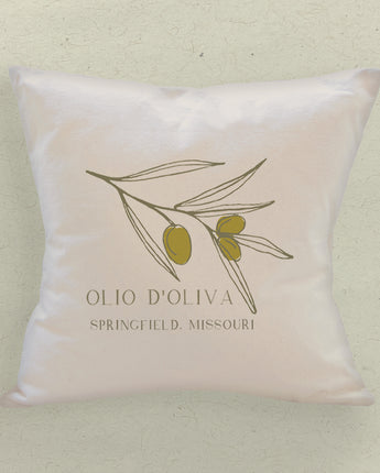 Olio d'Oliva City State - Square Canvas Pillow