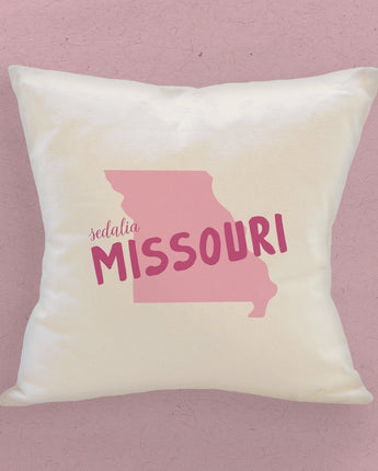State Locale - Custom Square Canvas Pillow