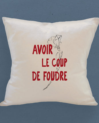 Avoir le Coup de Foudre (Love at First Sight) - Square Canvas Pillow