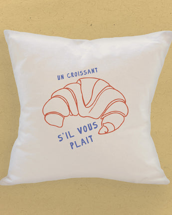 Un Croissant - Square Canvas Pillow