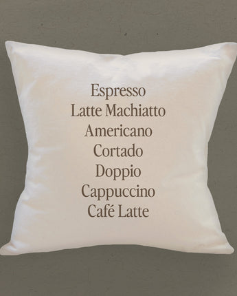 Cafe Drinks - Square Canvas Pillow