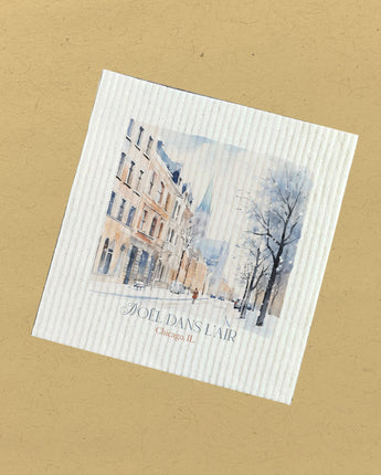 Christmas In The Air - Custom Swedish Dish Cloth