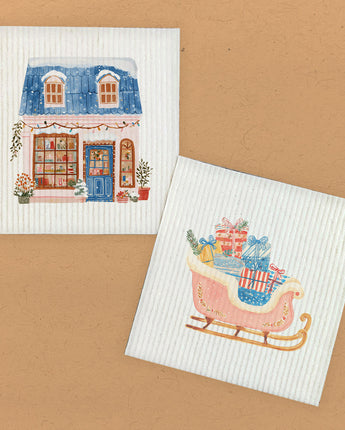 Sleigh Rosé - 2pk Swedish Dish Cloth