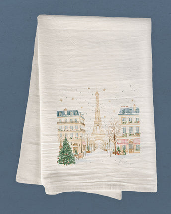 Christmas in Paris - Cotton Tea Towel