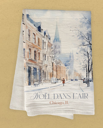 Christmas In The Air - Custom Cotton Tea Towel