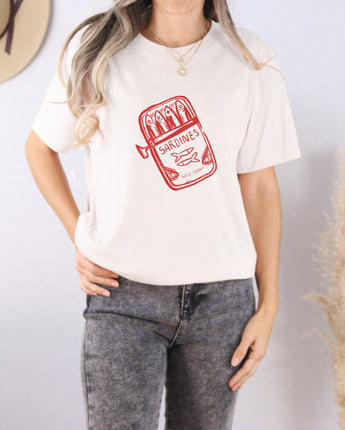 Hand Drawn Sardine Tin - T-Shirt