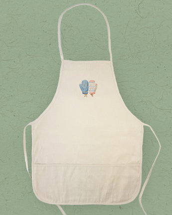 Nordic Floral Mittens - Customizable Women's Apron