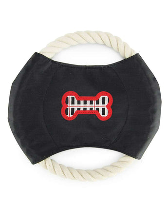 Black & White Plaid - Dog Rope Disc Toy