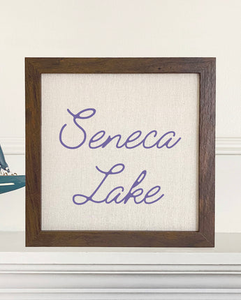 Script Lake Custom - Framed Sign