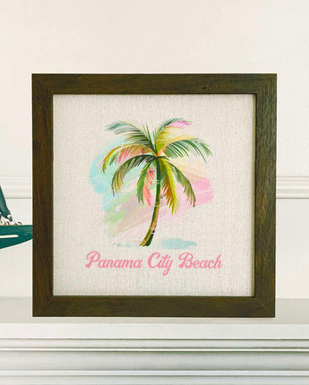 Palm Tree Watercolor - Custom Framed Sign