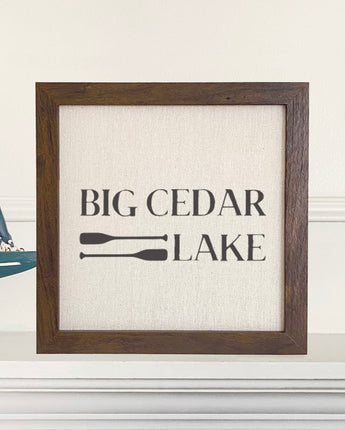 Lake and Paddles - Custom Framed Sign