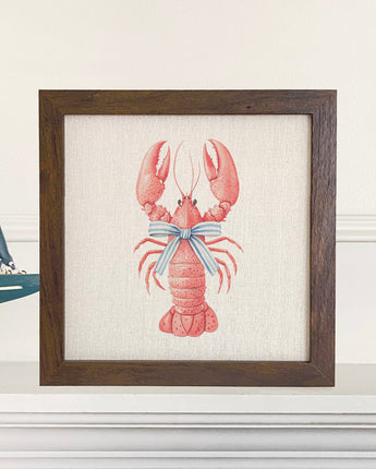 Bow-Tied Lobster - Customizable Framed Sign