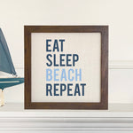 Eat Sleep Beach Repeat - Framed Sign