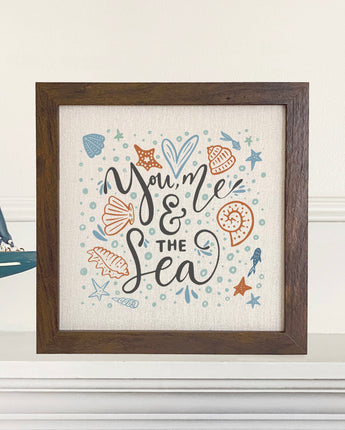 You Me and the Sea - Framed Sign