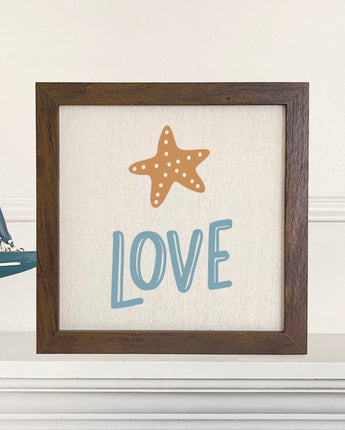 Sea Star Love - Framed Sign