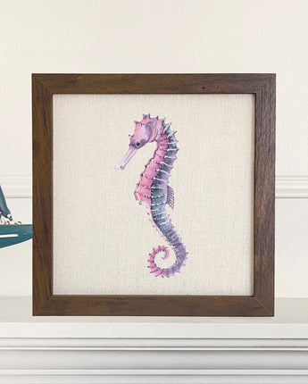 Colorful Seahorse - Framed Sign