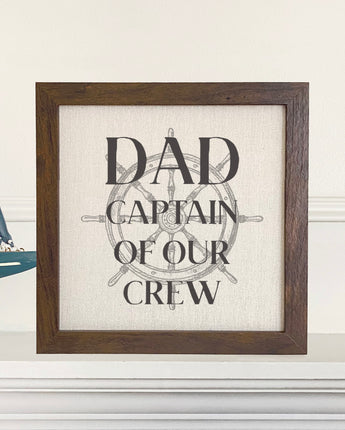 Captain of our Crew - Father's Day Framed Sign