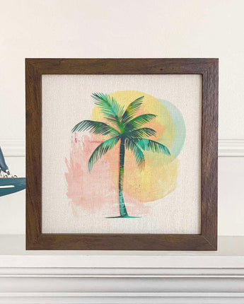 Colorful Palm Tree - Framed Sign