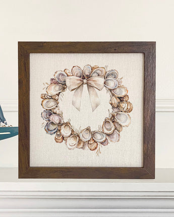 Oyster Wreath - Christmas Customizable Framed Sign