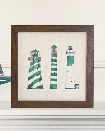 Green Lighthouses - Framed Sign