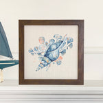Watercolor Tulip Shell - Framed Sign