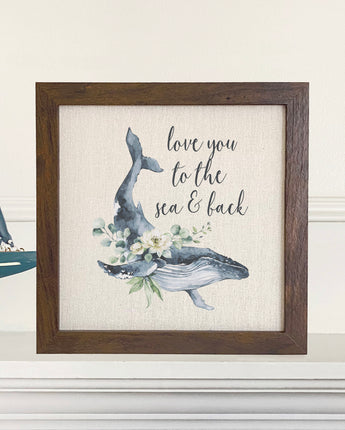 Love Whale - Framed Sign