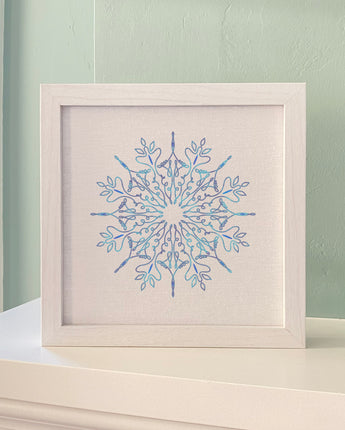 Gradient Snowflake - Framed Sign
