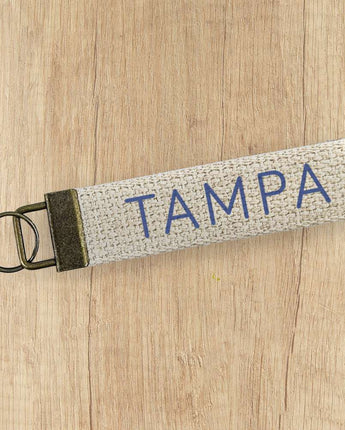 Simple City - Custom Canvas Key Fob