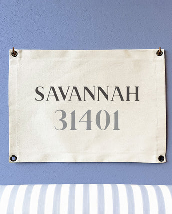Classic Serif Text - Custom Canvas Wall Hanging
