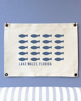 Fish City/State - Custom Canvas Wall Hanging
