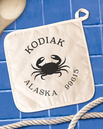 Crab w/ City and State - Cotton Pot Holder