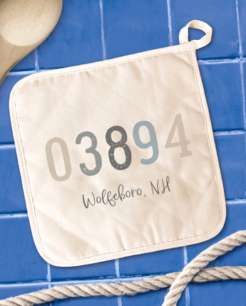 Zip Code w/ City and State - Cotton Pot Holder