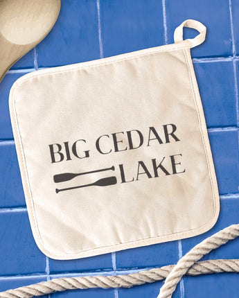 Lake and Paddles - Custom Cotton Pot Holder