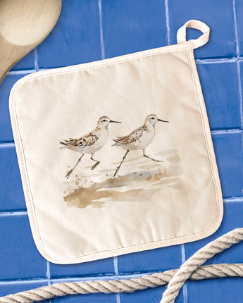 Watercolor Sandpipers - Cotton Pot Holder
