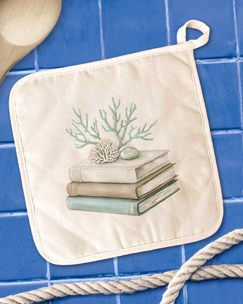 Coastal Book Stack - Customizable Cotton Pot Holder