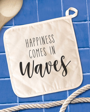 Happiness Comes in Waves - Cotton Pot Holder