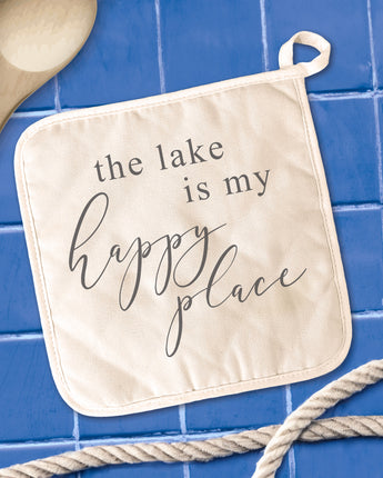 The Lake is My Happy Place - Cotton Pot Holder