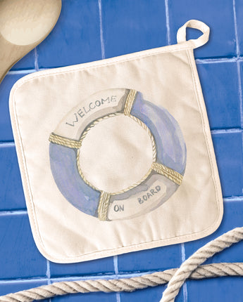 Welcome on Board Lifebuoy - Cotton Pot Holder